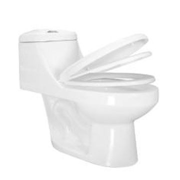 SANITARIO ZEUS 1 PIEZA ALARGADO 4.8 LTS BLANCO